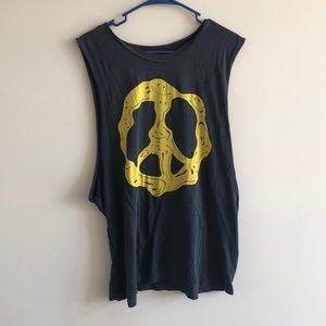 UNIF melting smiley cutoff t-shirt